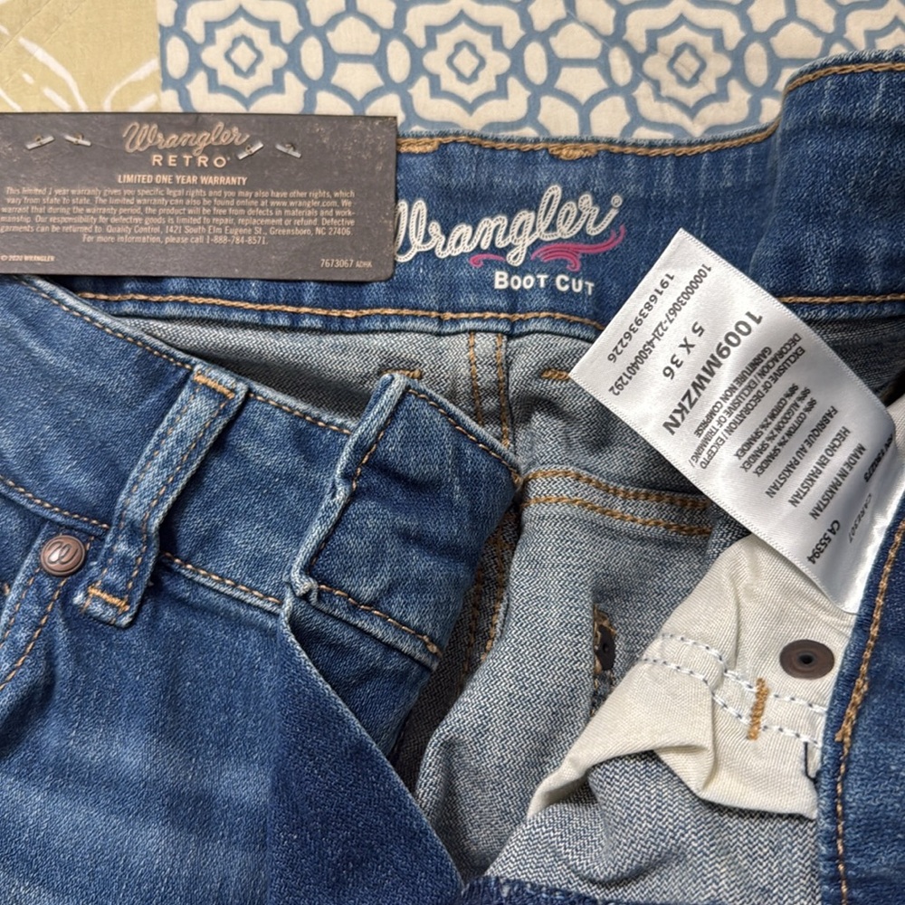 Wrangler Retro Mae Mid Rise Boot Cut Jeans Size 29 Size 7 x 36 NWT Women’s - Picture 9 of 10